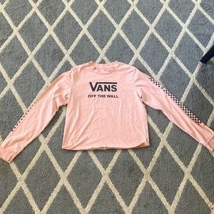 Vans Light Pink Checkered Long Sleeve